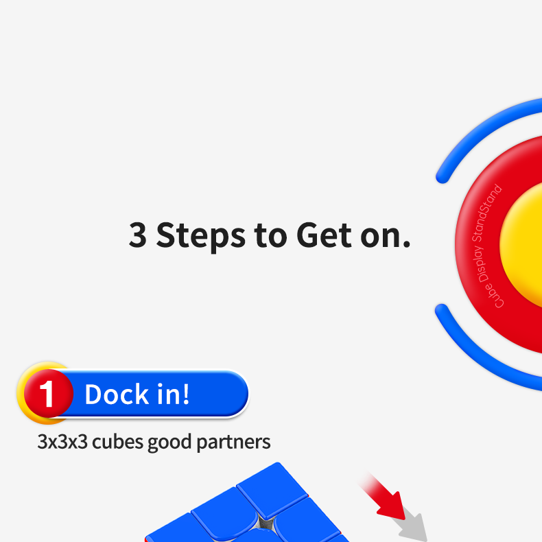 GAN White Display Stand For Standard 3x3 Cubes - Cubuzzle