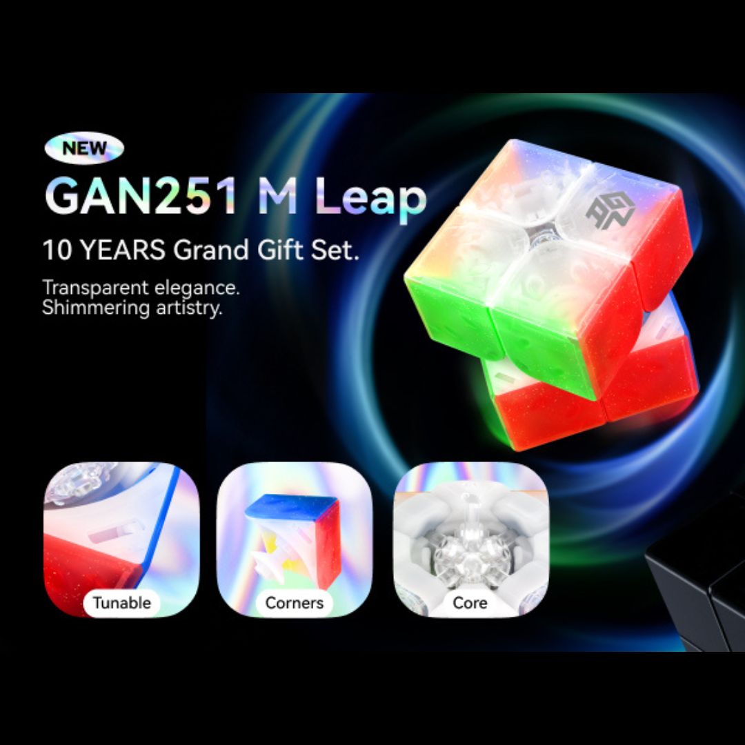 GAN 251 Leap UV - 10th Anniversary Edition 2x2 Magnetic Speedcube