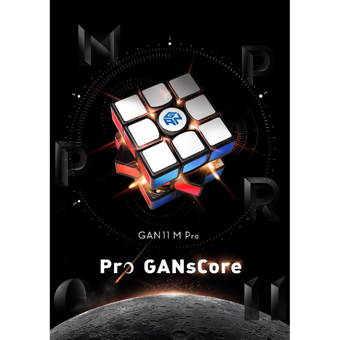 GAN 11 M Pro Black Matte 3x3 Magnetic Speedcube Stickerless