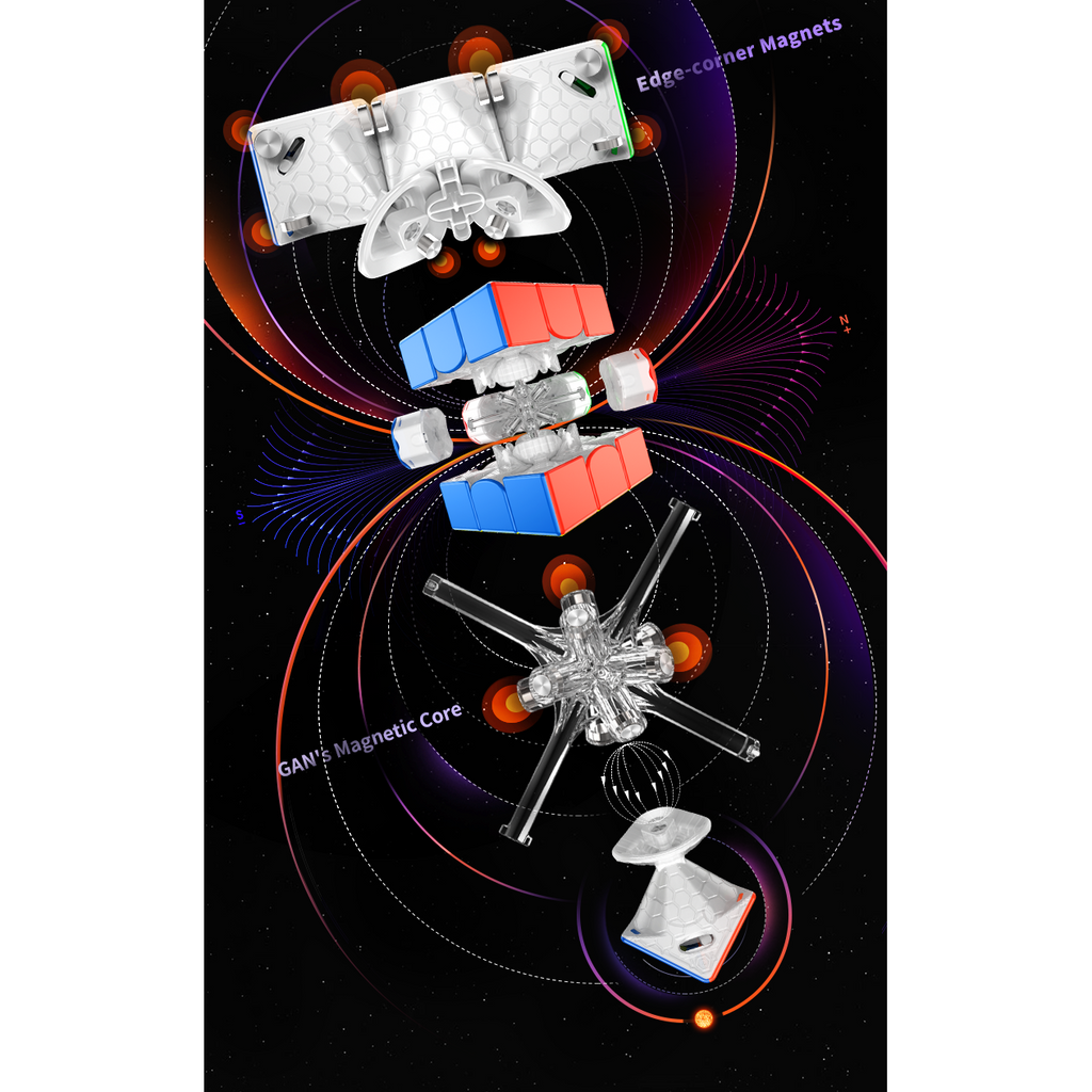 GAN 11 M Pro UV Coated 3x3 Magnetic Speedcube Stickerless