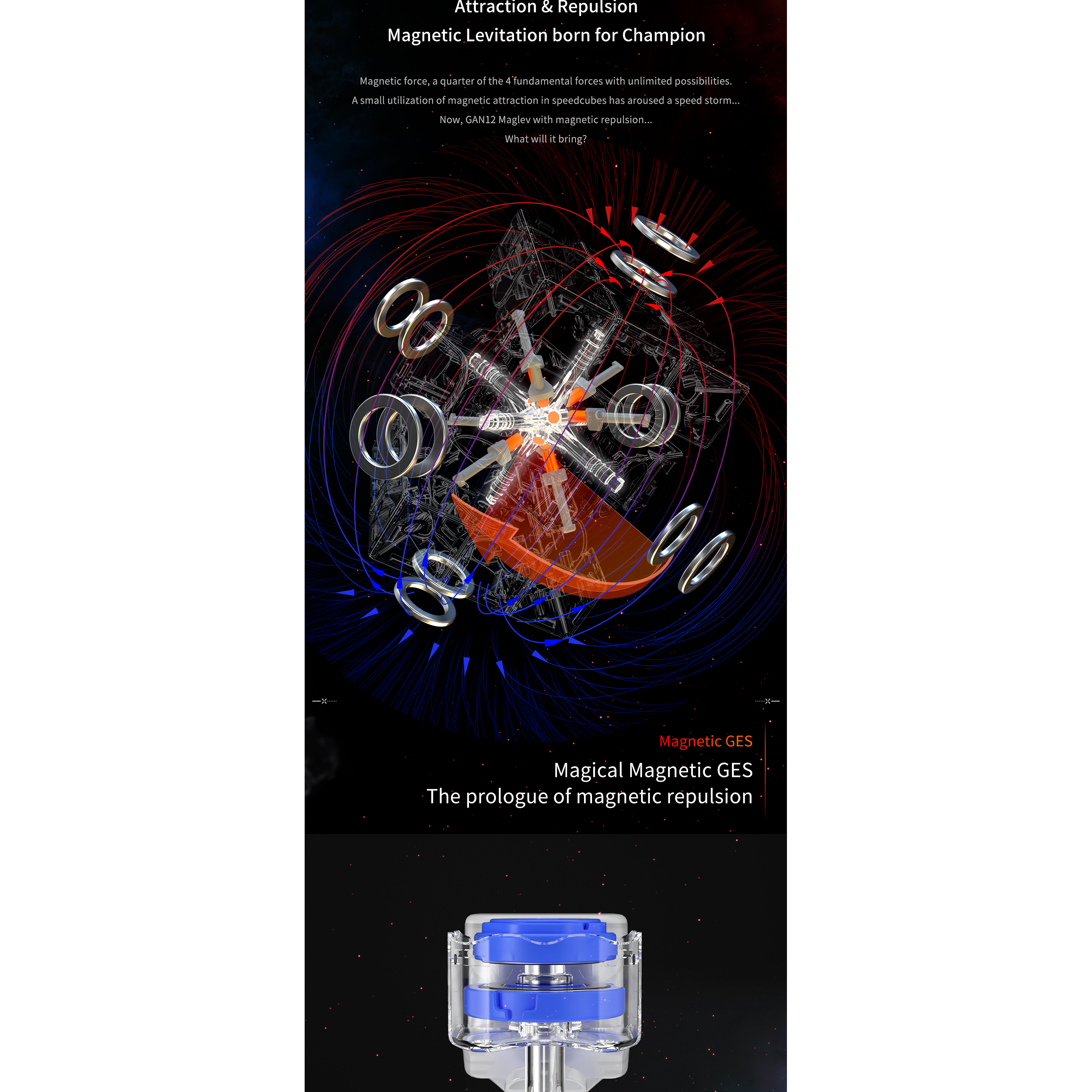 GAN 12 M Maglev UV 3x3 Magnetic Speedcube