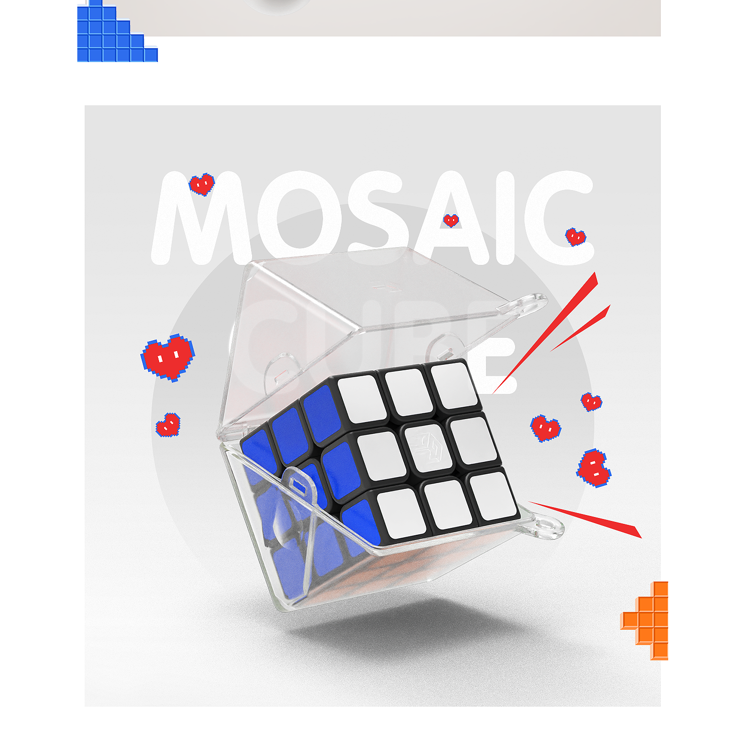 GAN 328 Key Chain 3x3 Non-Magnetic Cube, Mini Key Ring Cube, 28mm - Cubuzzle