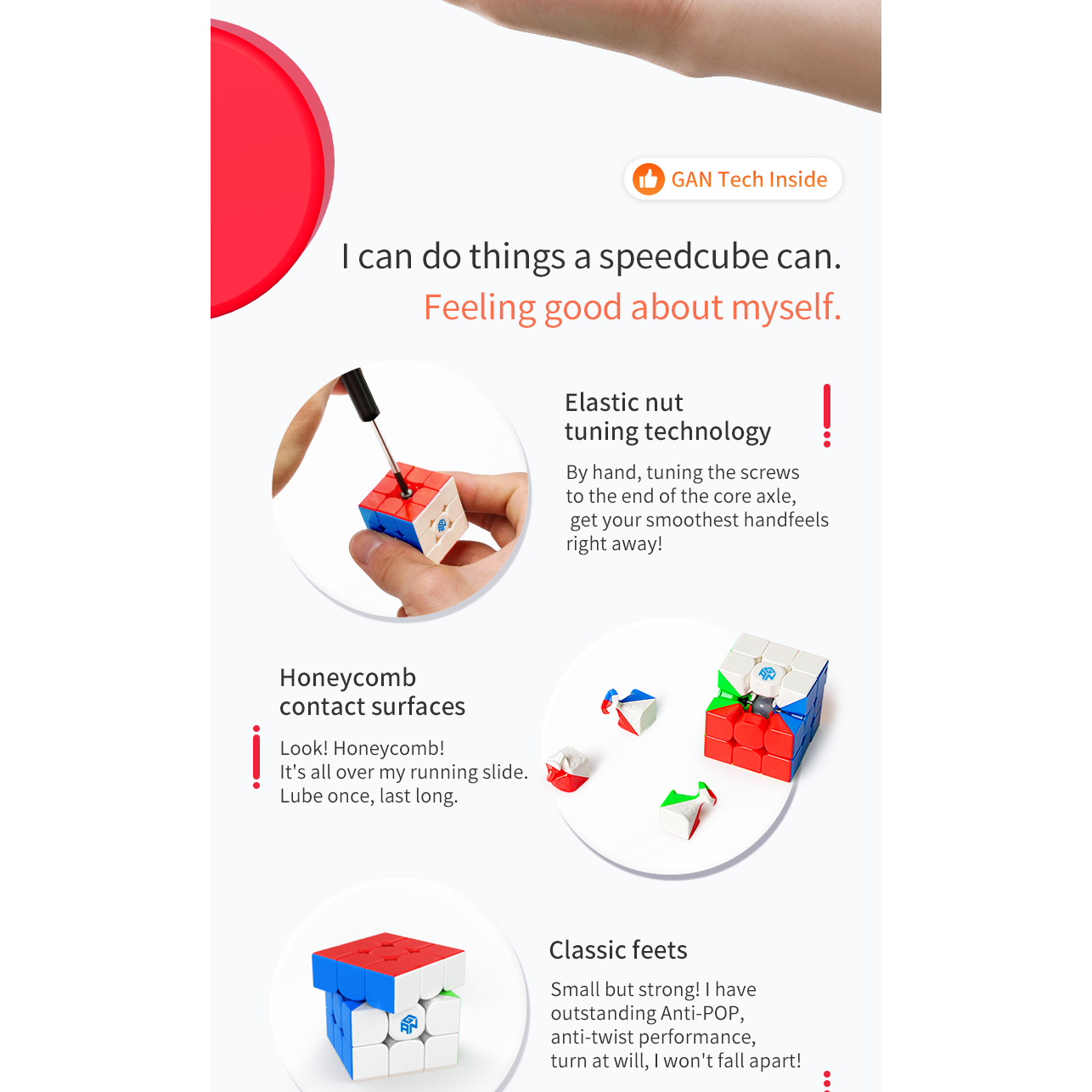 GAN 330 Standard - Key Chain 3x3 Speedcube