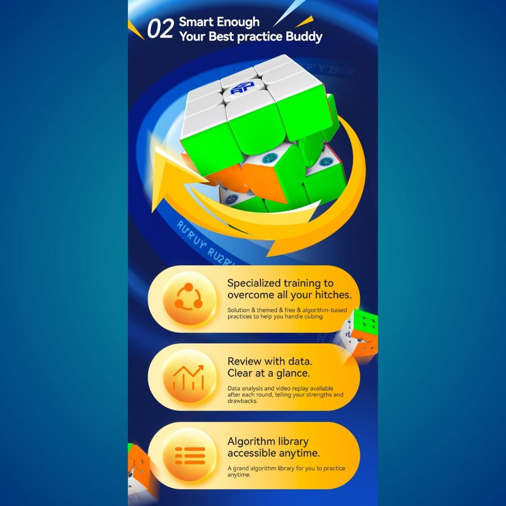 GAN 356 i carry E 3x3 Magnetic Cube- Intelligent Smart Bluetooth Cube - Latest 2025 Model