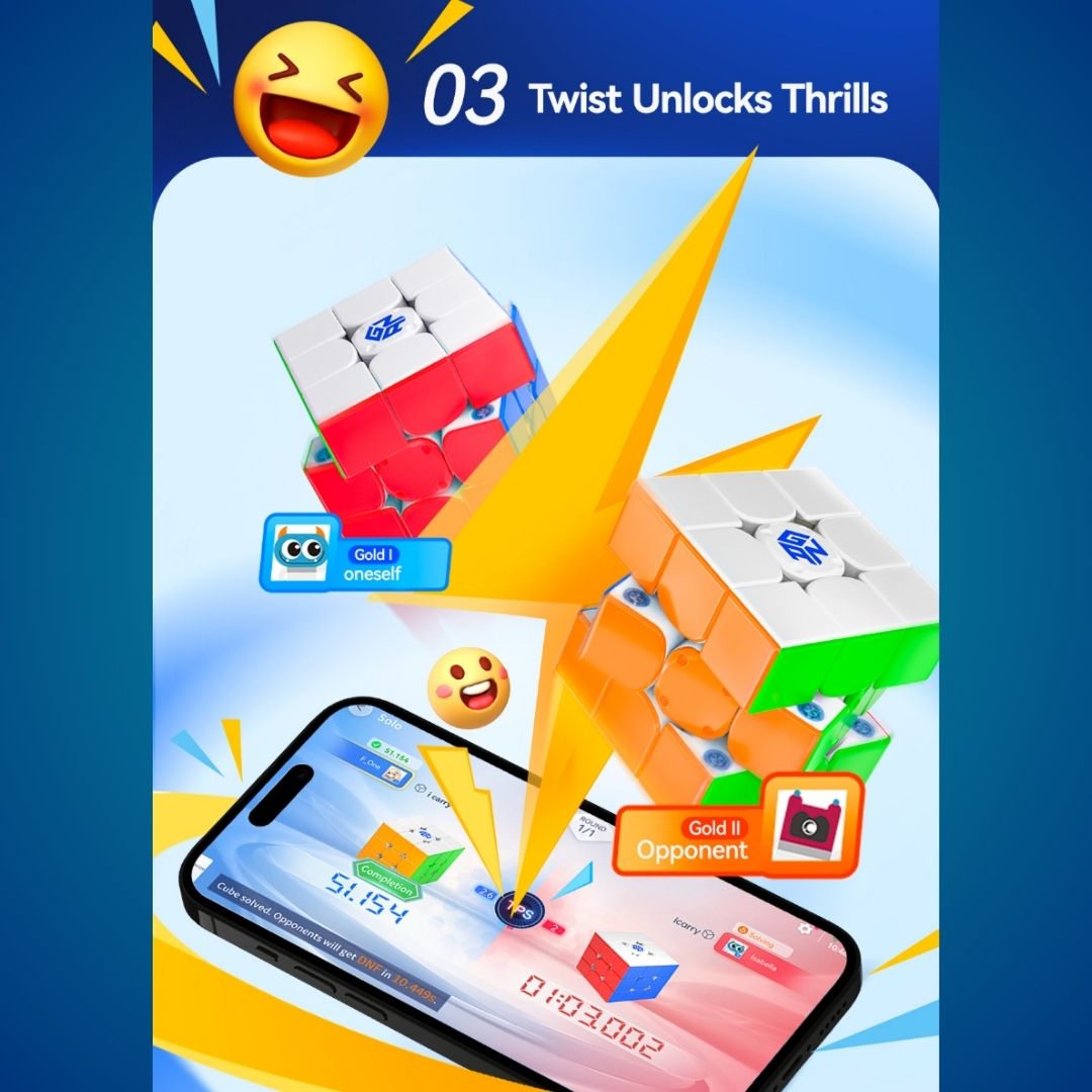 GAN 356 i carry E 3x3 Magnetic Cube- Intelligent Smart Bluetooth Cube - Latest 2025 Model