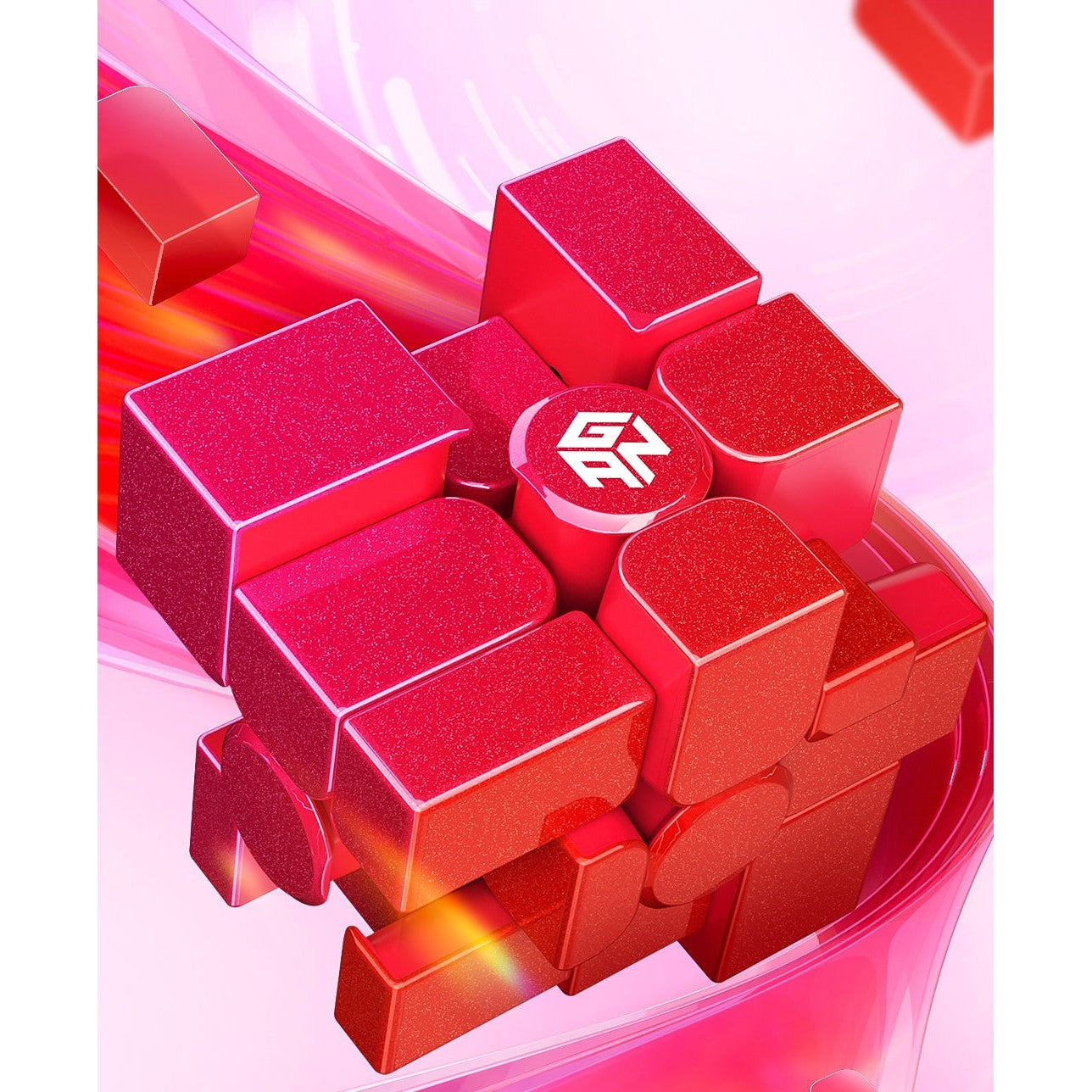 GAN Mirror Cube M UV Coated Fuchsia - Magnetic Alien Cube-Cubuzzle