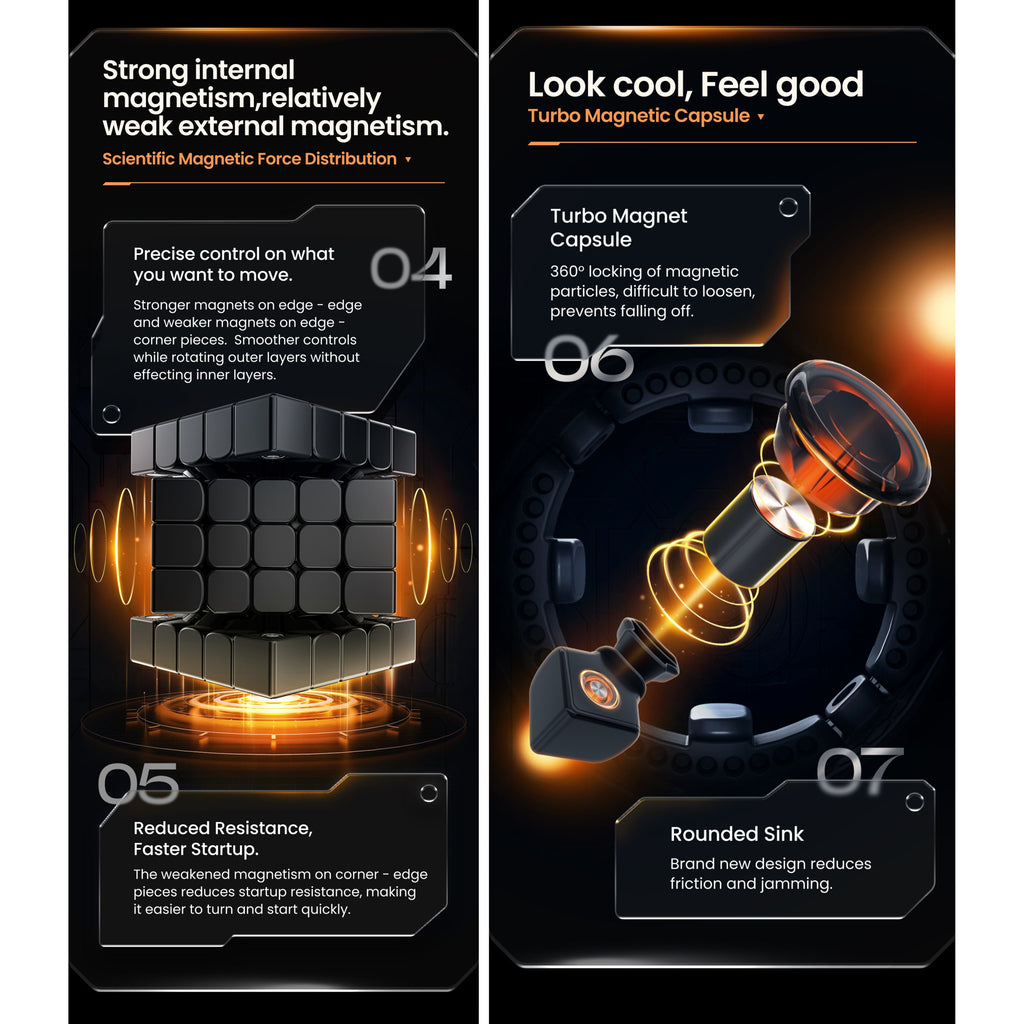 GAN 562M 5x5 Magnetic Cube Stickerless Speedcube-Cubuzzle