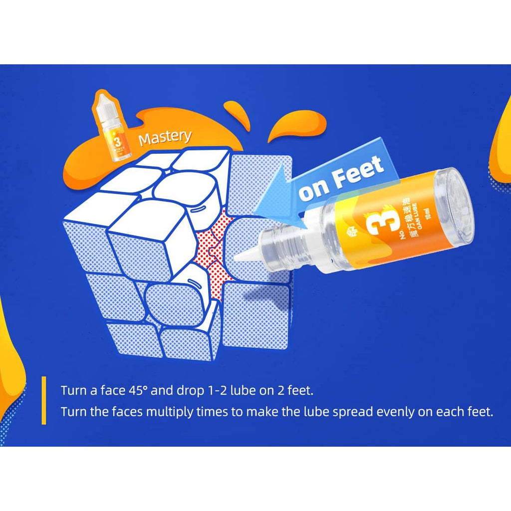 GAN Lube No.2 - Accel 10 ml Gan Lube 2 for Speed Cubes, Water Soluble Lubricant for Acceleration and Speed - Cubuzzle