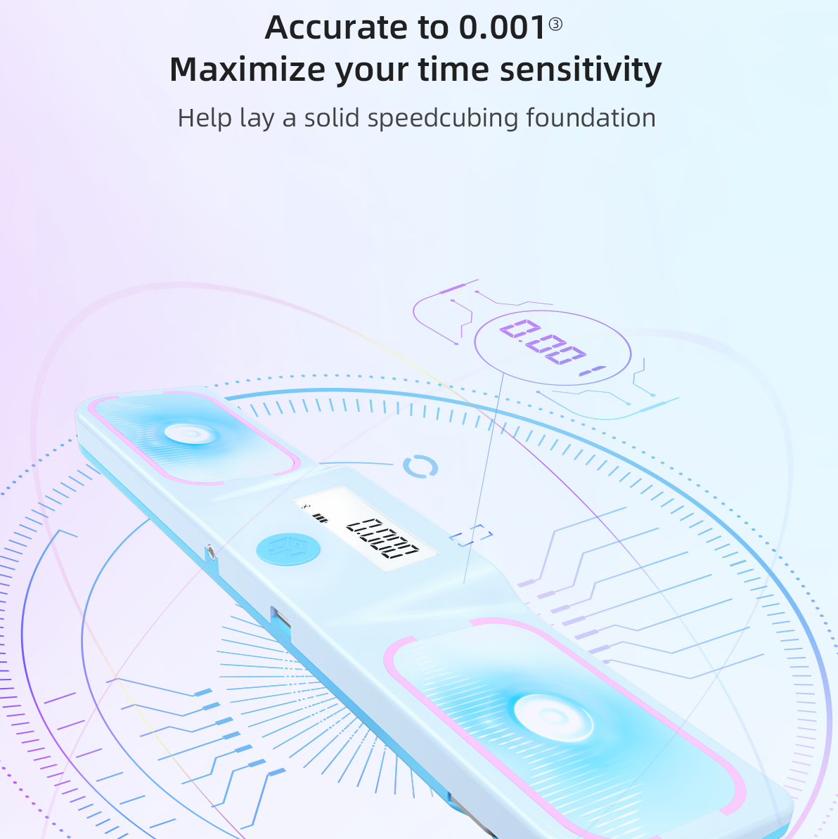 GAN Halo Smart Timer and Mat Set - Combo pack of Bluetooth Timer and Protective Mat for Speed Cube-Cubuzzle