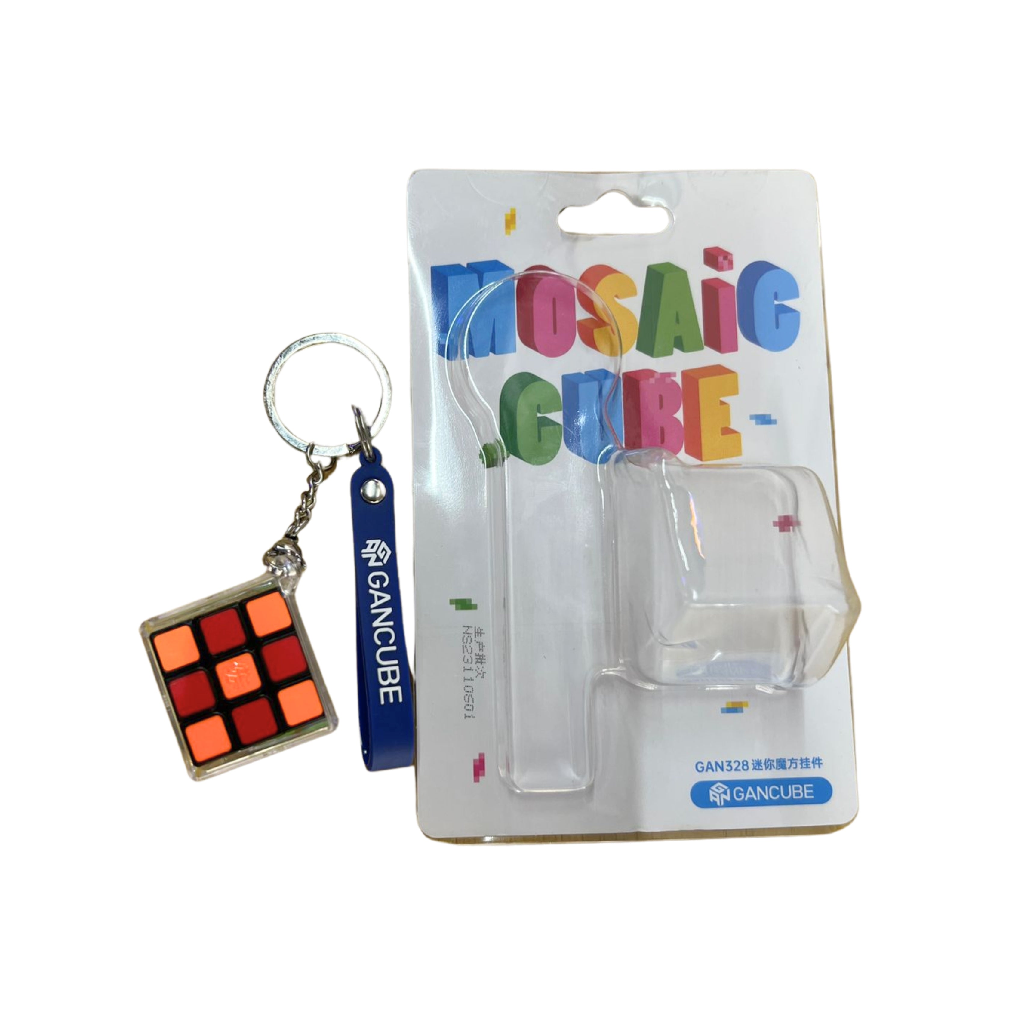 GAN 328 Key Chain 3x3 Non-Magnetic Cube, Mini Key Ring Cube, 28mm-Cubuzzle