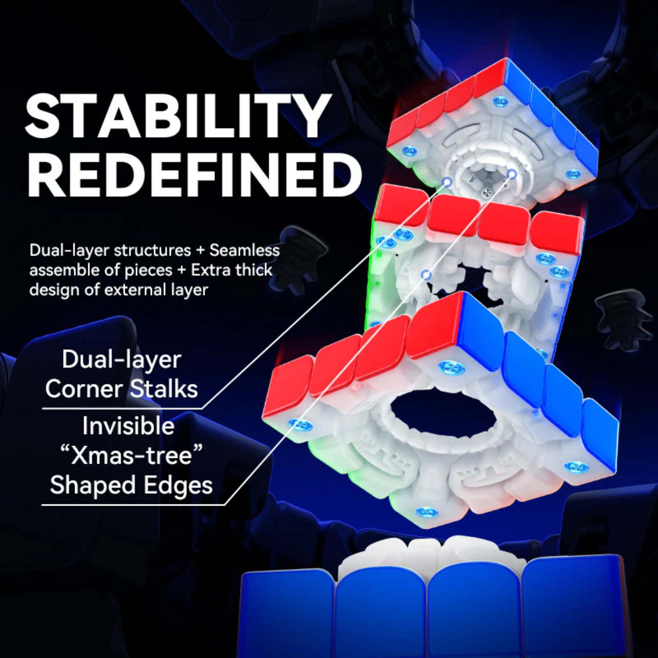 GAN460 M V2 Maglev Frosted 4x4 Magnetic Speedcube -  LATEST 2025!