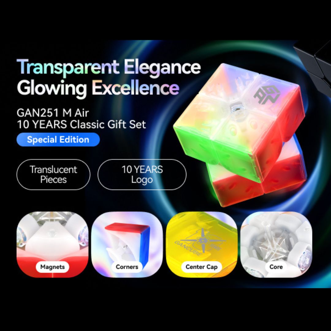 GAN 251 Air - 10th Anniversary Edition 2x2 Magnetic Speedcube