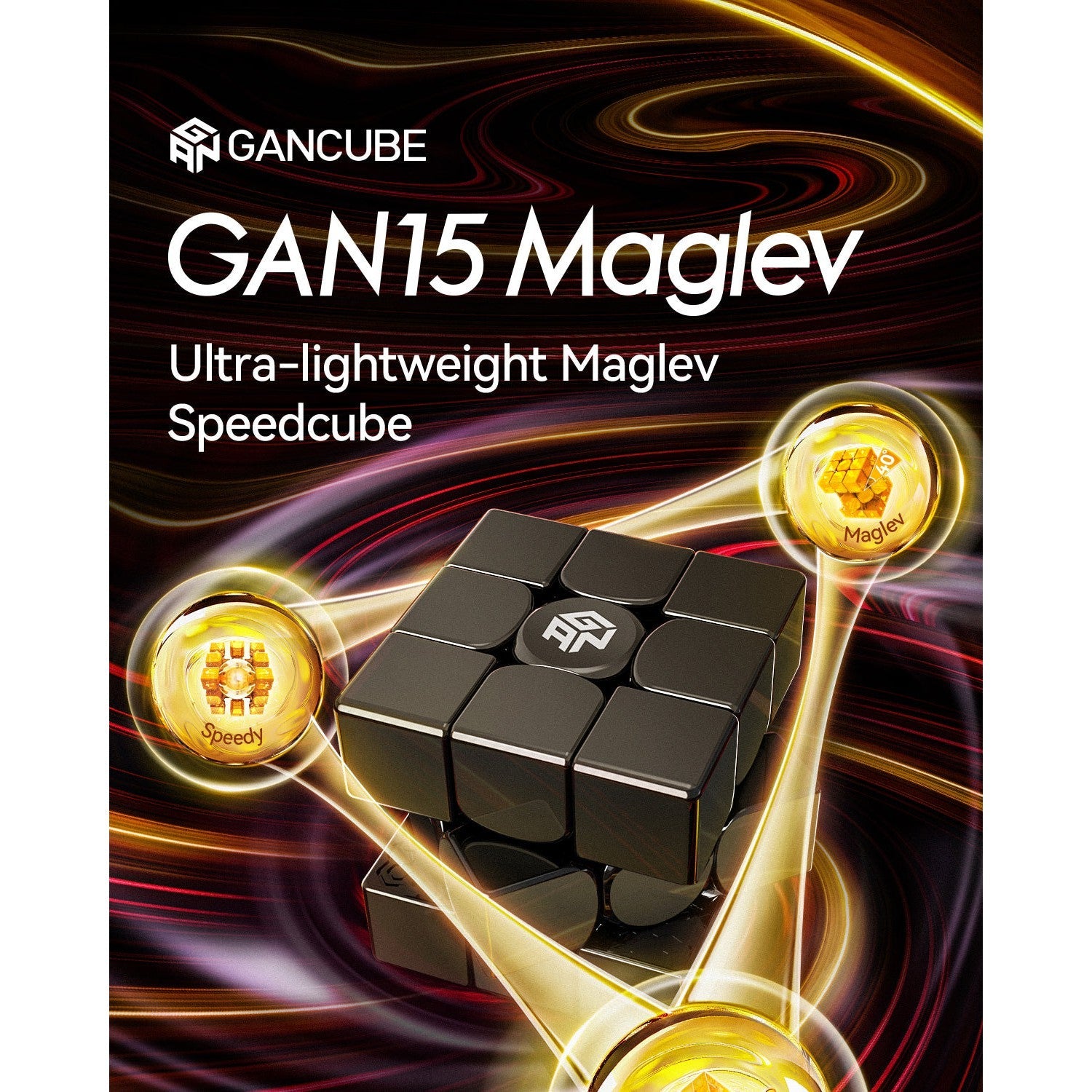 GAN 15 Maglev Frosted  3x3 Magnetic Speedcube - LATEST 2025!
