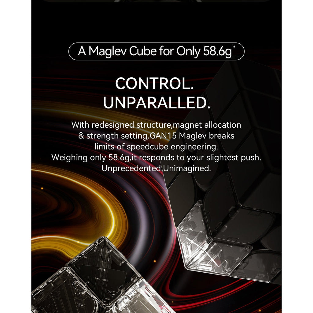 GAN 15 Maglev UV 3x3 Magnetic Speedcube - LATEST 2025!