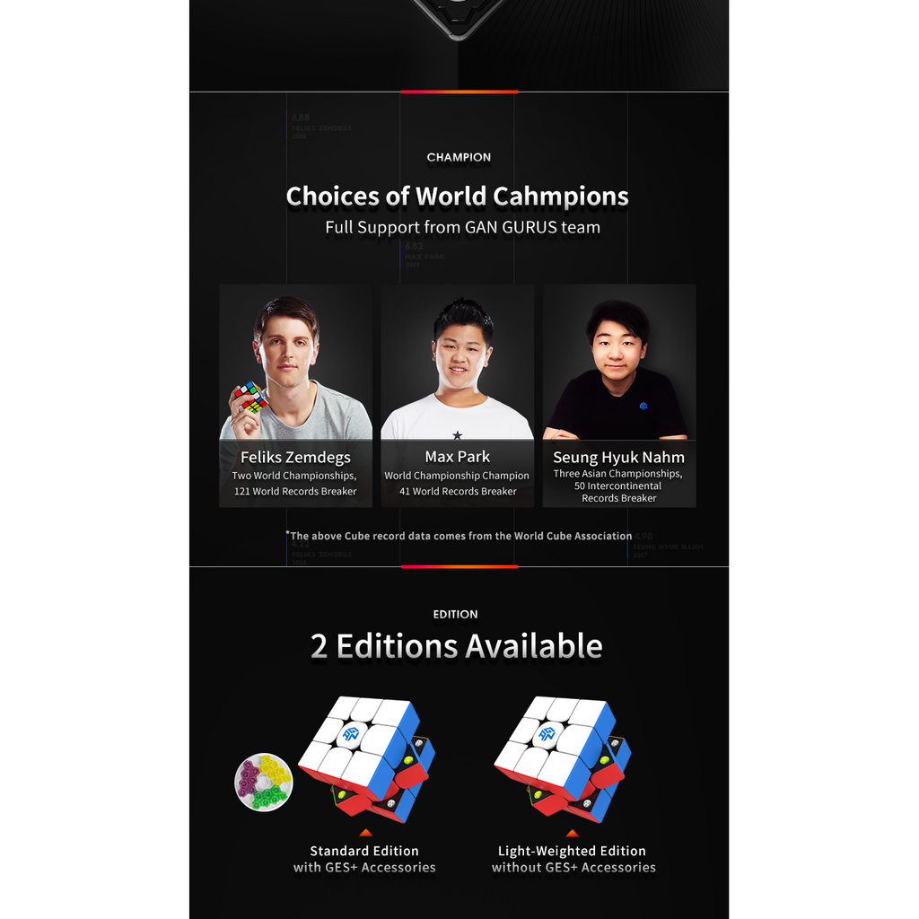 GAN 356 M Lite 3x3 Magnetic Speedcube - Cubuzzle