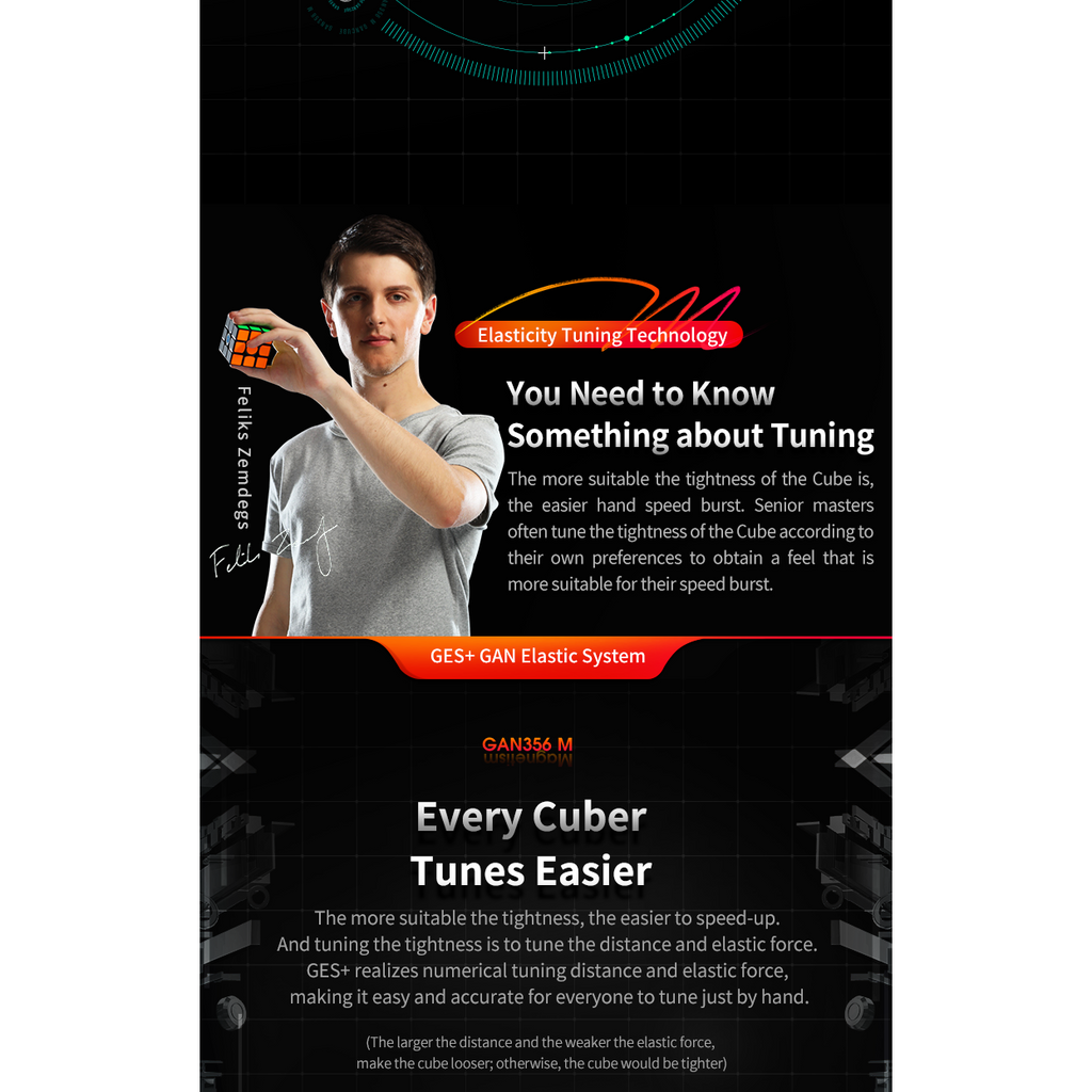 GAN 356 M Lite 3x3 Magnetic Speedcube - Cubuzzle