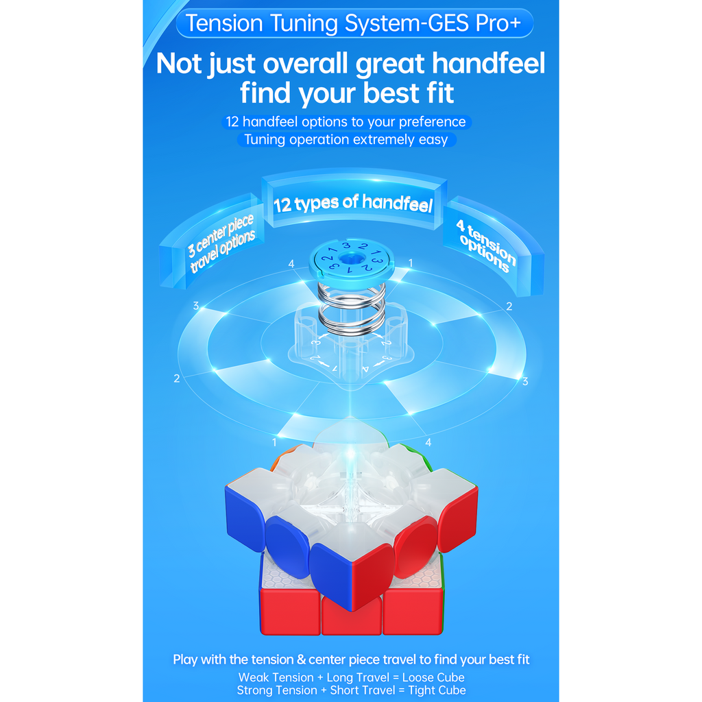 GAN 356 RS 2 Non Magnetic 3x3 Stickerless Speedcube-Cubuzzle