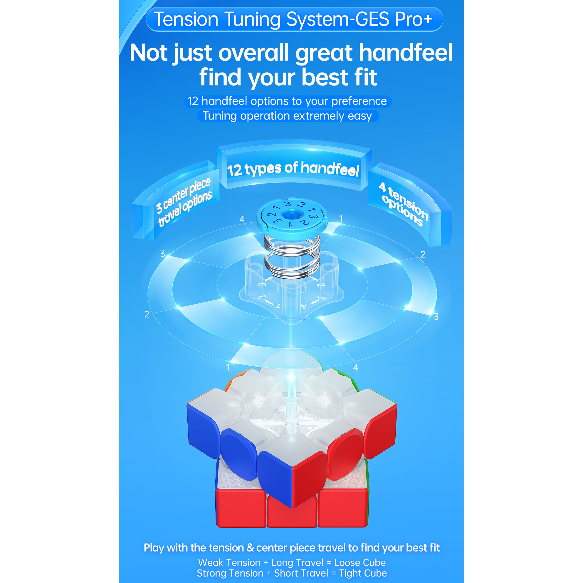 GAN 356 RS 2 Non Magnetic 3x3 Stickerless Speedcube-Cubuzzle