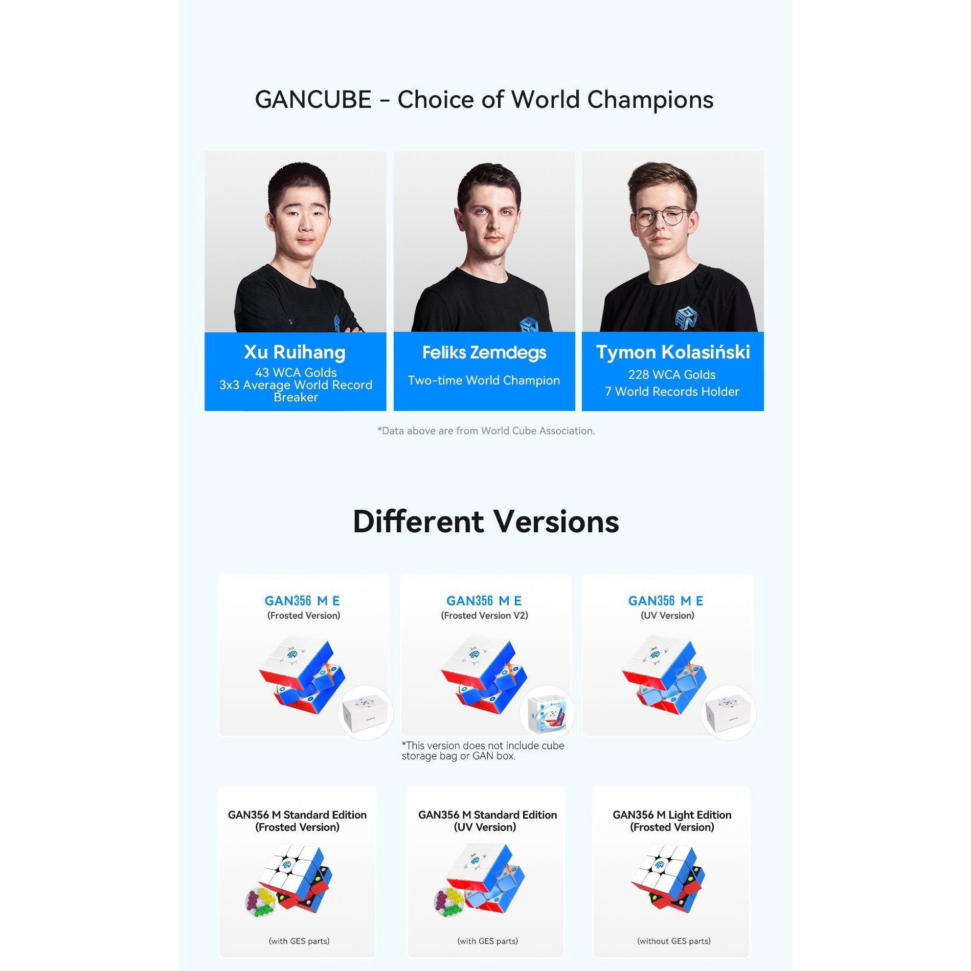 GAN 356 M E Frosted V2 Magnetic 3x3 Speedcube