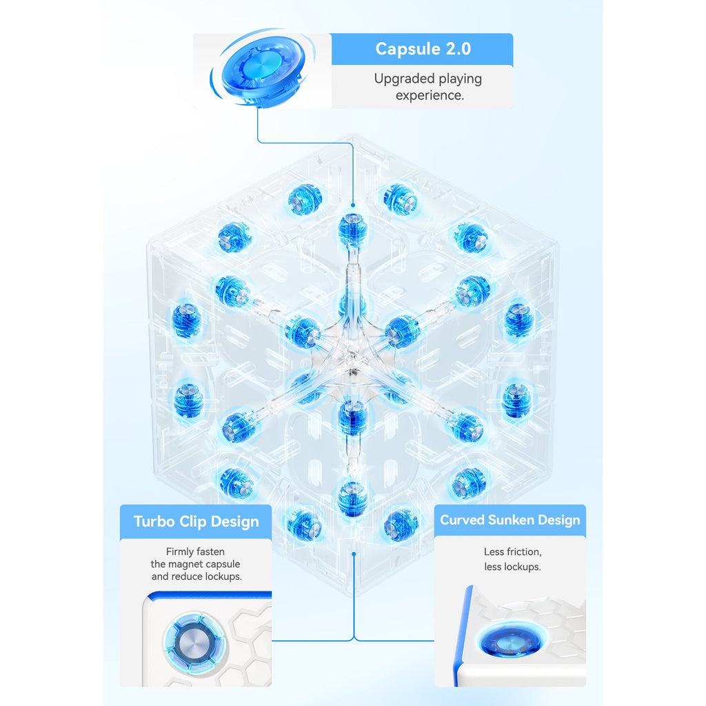 GAN 356 M E Frosted V2 Magnetic 3x3 Speedcube