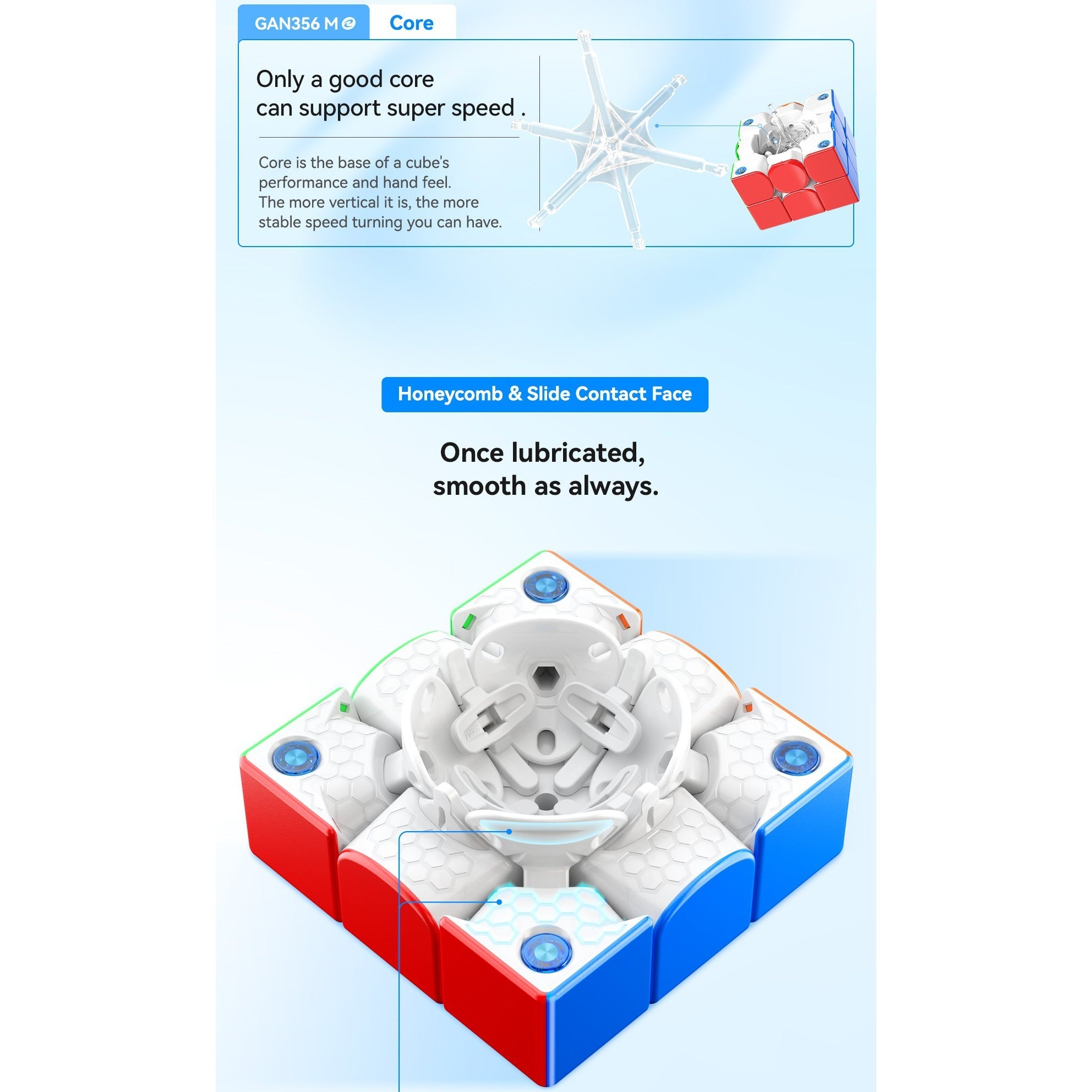 GAN 356 M E Frosted V2 Magnetic 3x3 Speedcube