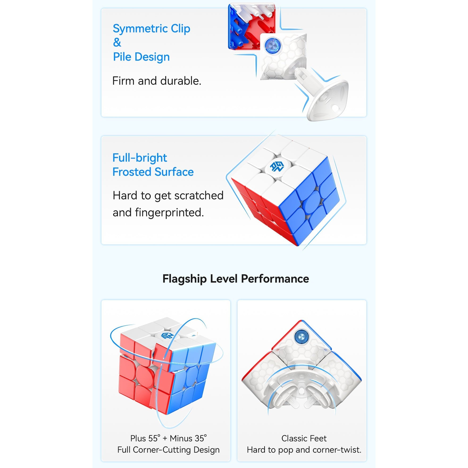 GAN 356 M E Frosted V2 Magnetic 3x3 Speedcube