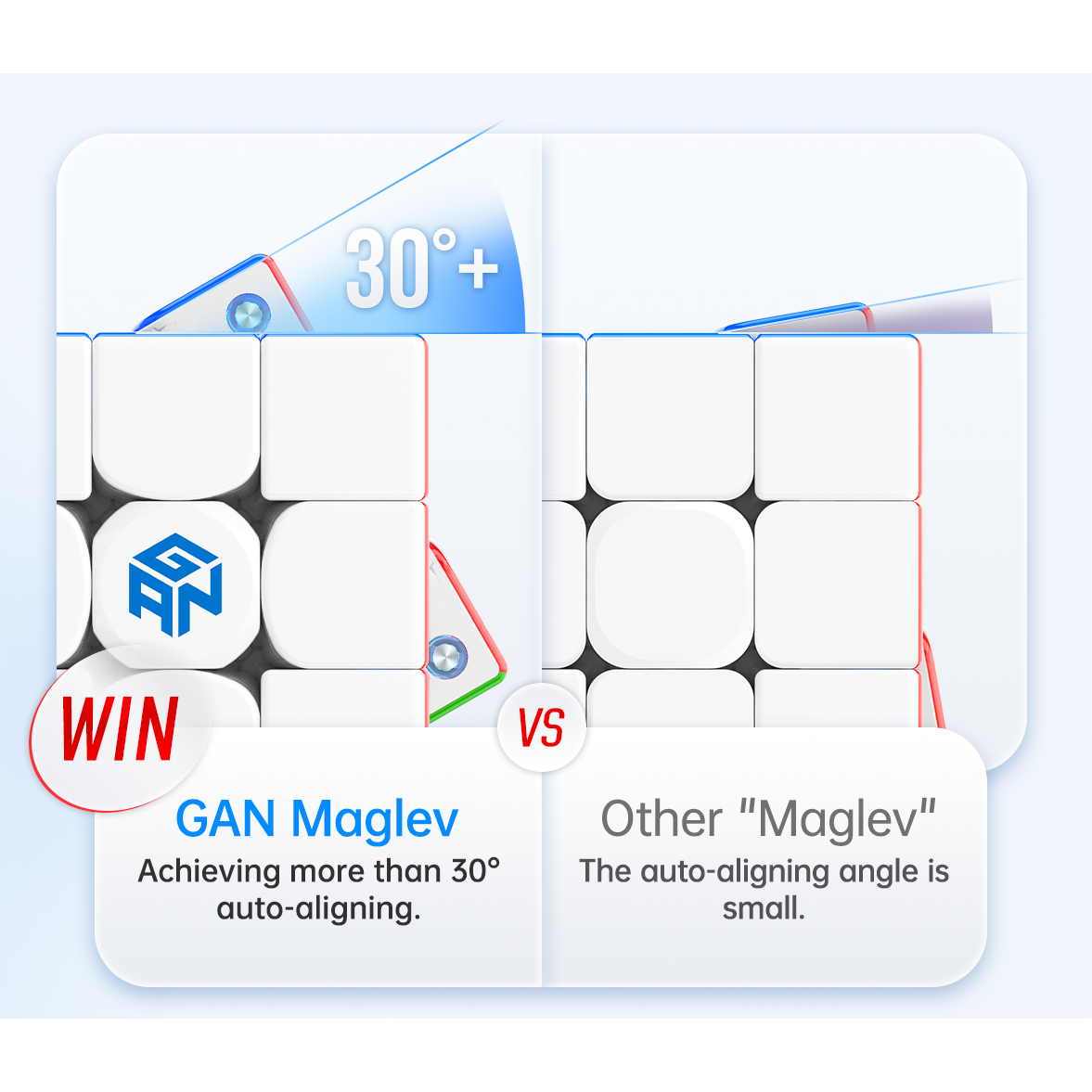 GAN 356 Maglev 3x3 Speedcube Magnetic Stickerless Cube-Cubuzzle