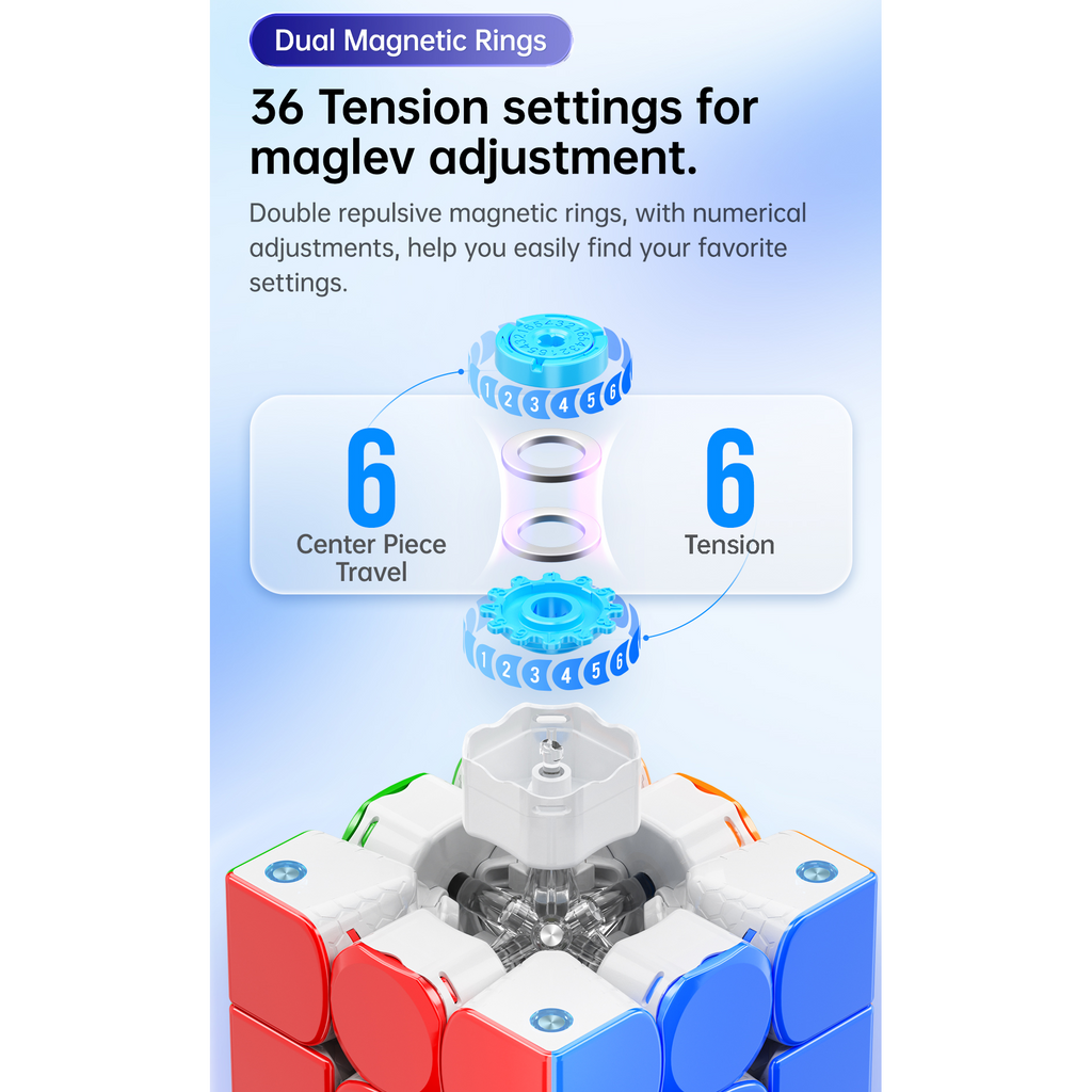 GAN 356 Maglev 3x3 Speedcube Magnetic Stickerless Cube-Cubuzzle