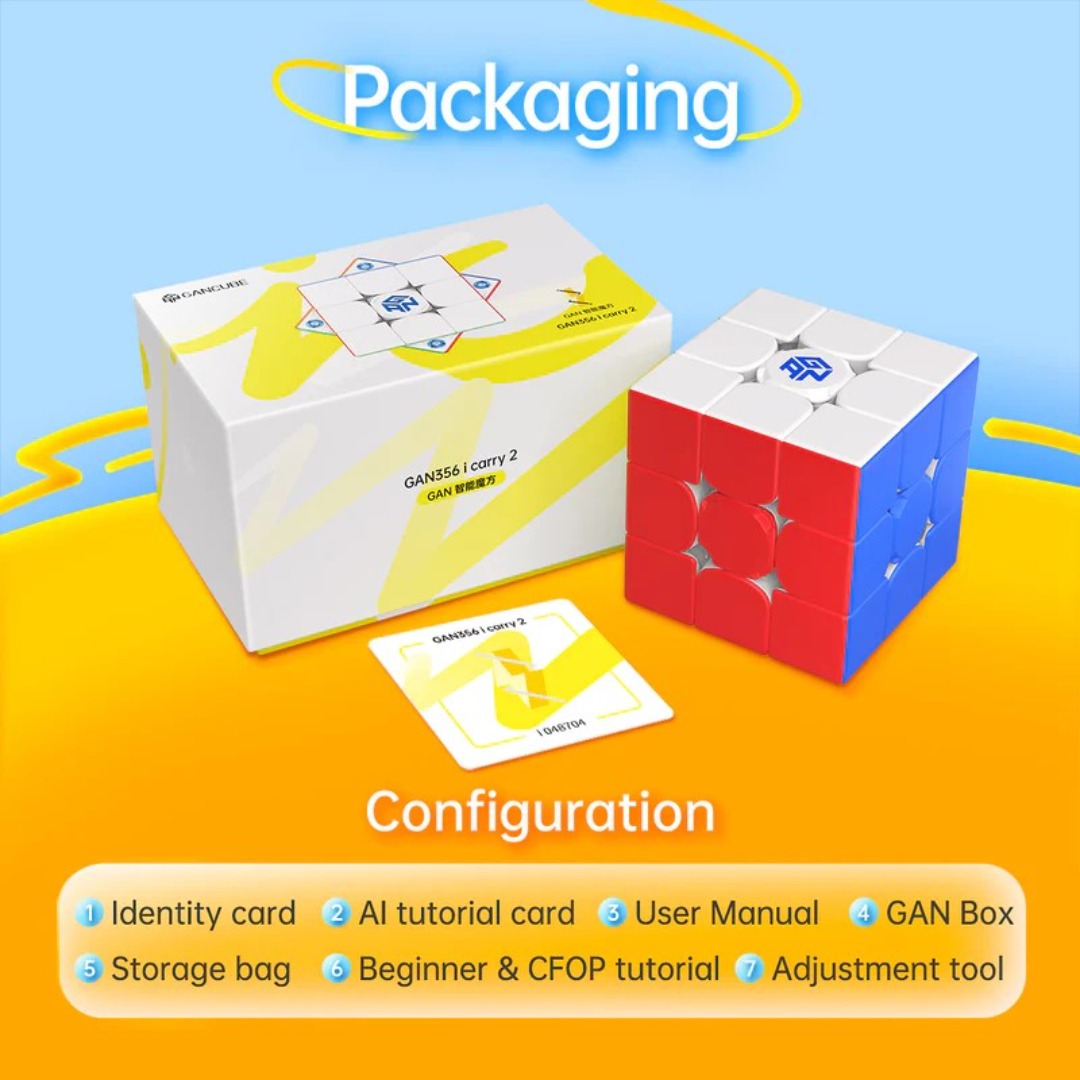 GAN 356 i carry 2 - Intelligent Smart Bluetooth Cube - Latest 2024 Model-Cubuzzle