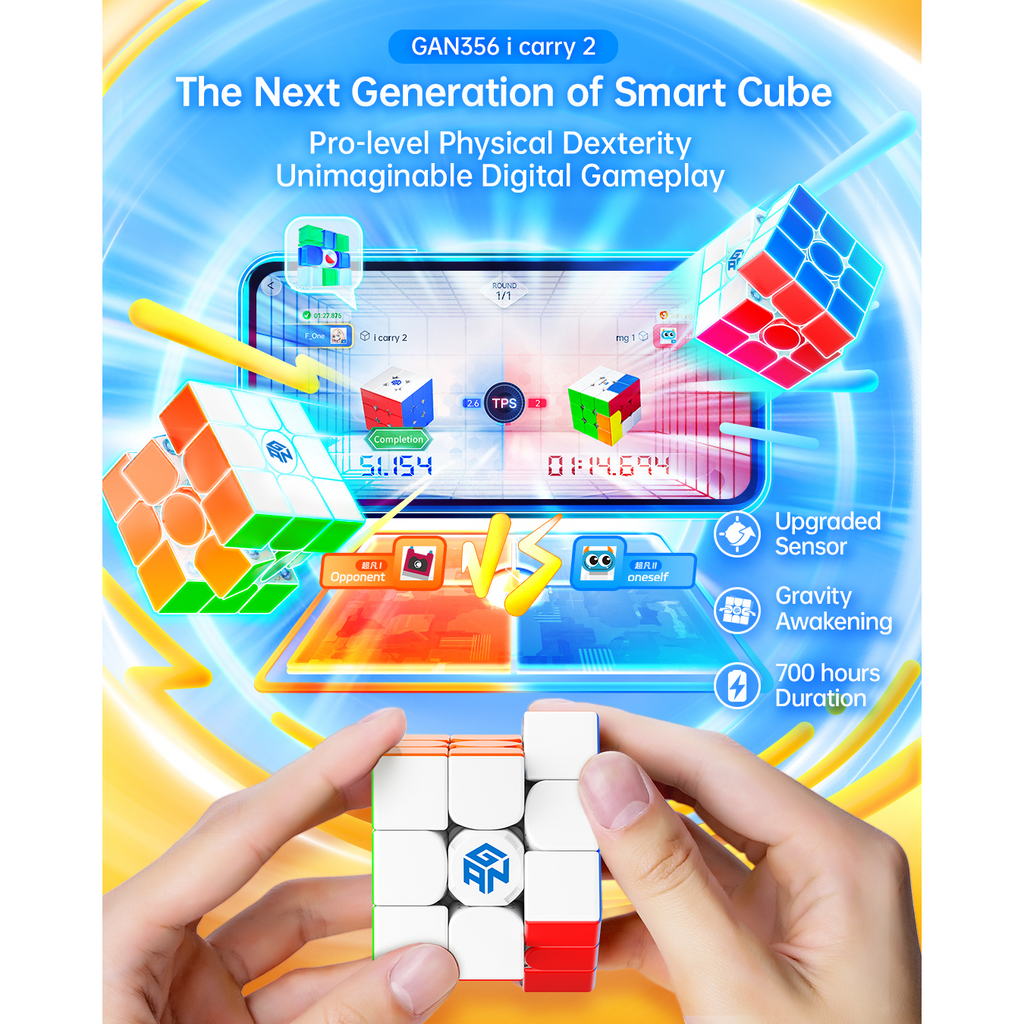 GAN 356 i carry 2 - Intelligent Smart Bluetooth Cube - Latest 2024 Model-Cubuzzle