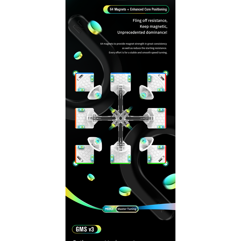 GAN 11 Mini M Pro 3x3 Magnetic Speedcube
