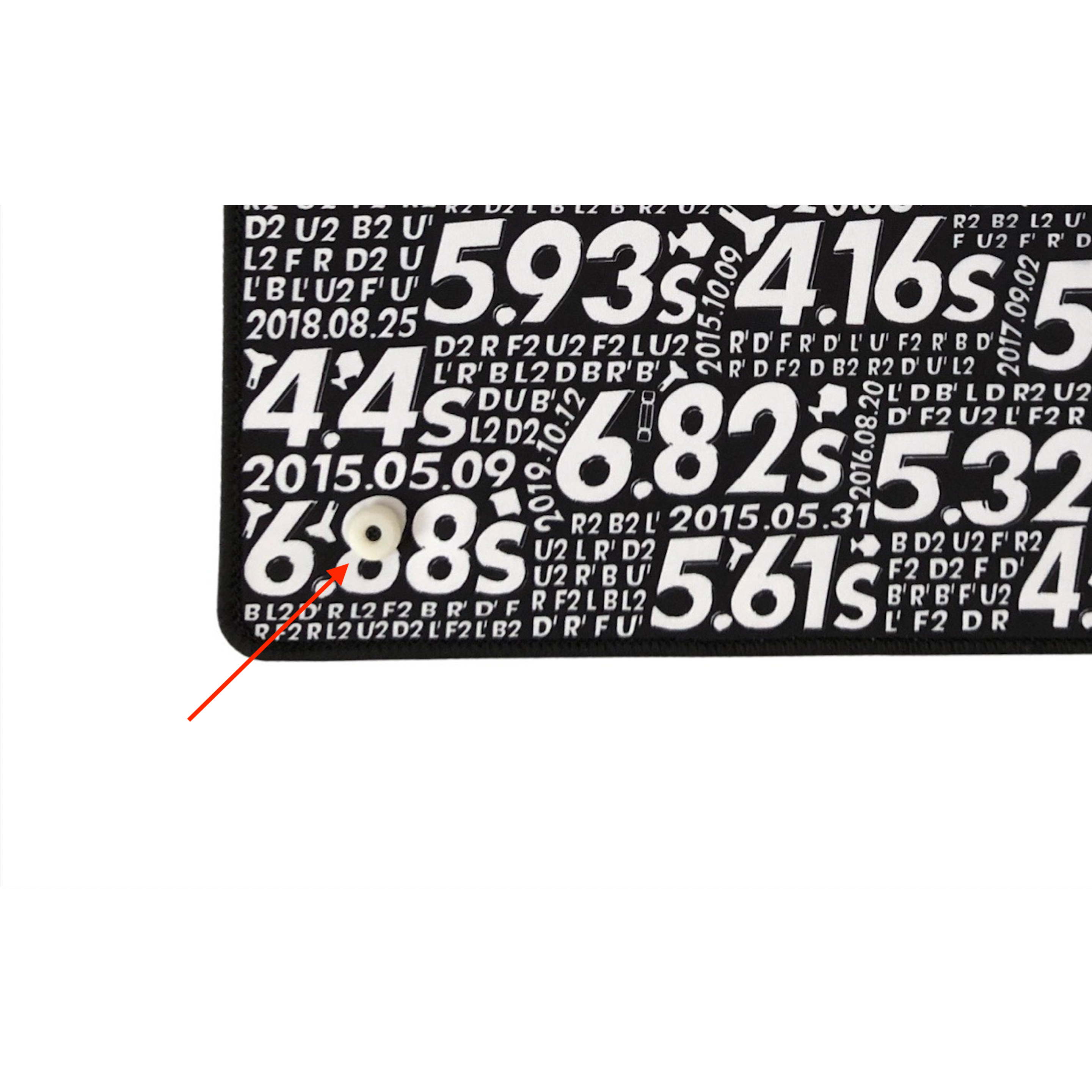 GAN Timer Mat with Plastic Connectors (Silver) for GAN Smart Timer - 12 x 12 inch - Cubuzzle