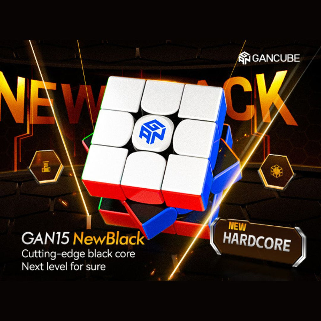 GAN 15 New Black UV Coated 3x3 Magnetic Speedcube