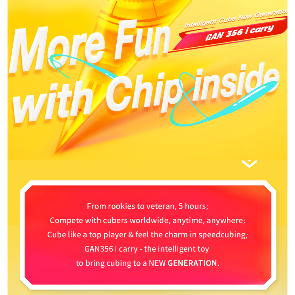GAN 356 i carry S - Intelligent Smart Bluetooth Cube - Latest 2023 Model-Cubuzzle