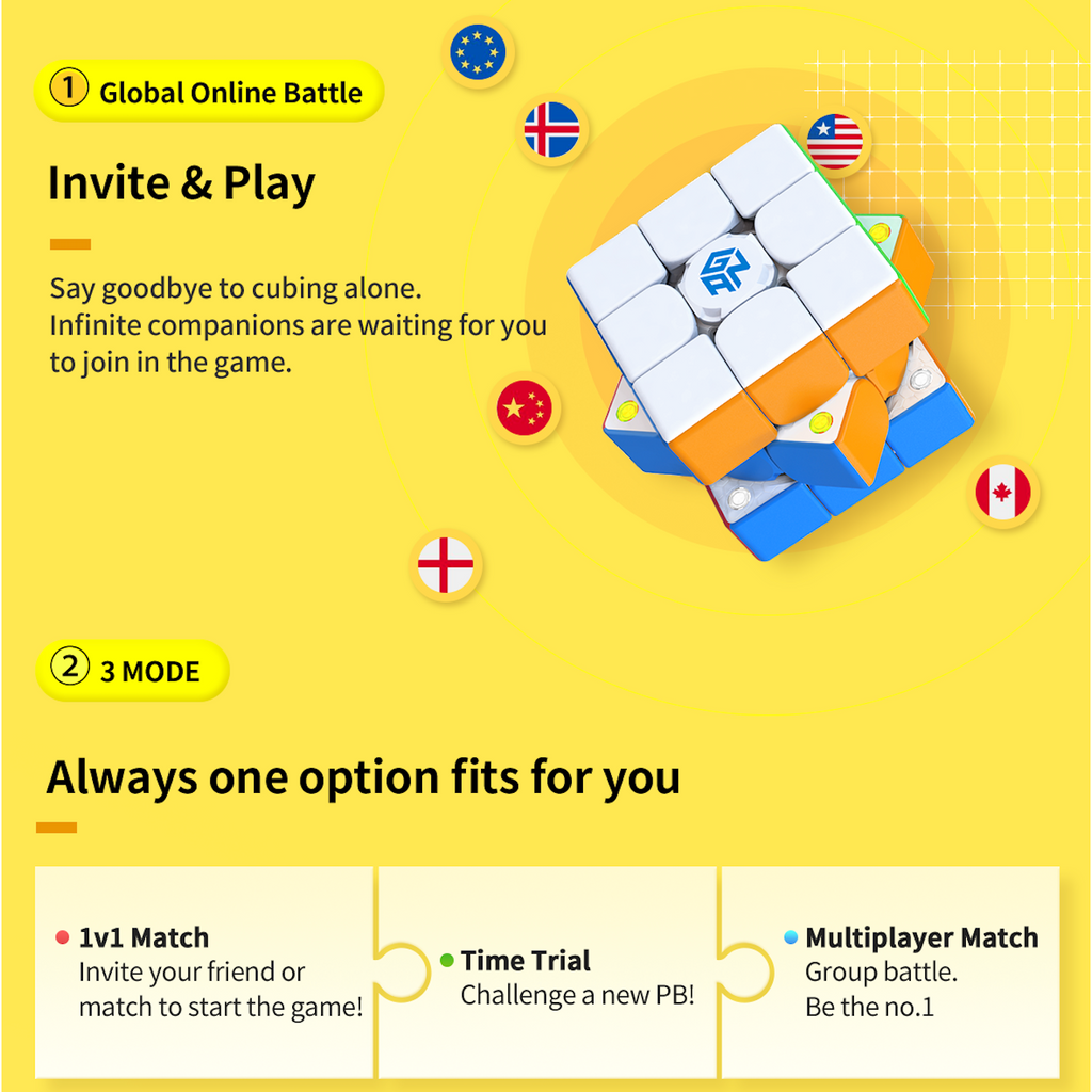 GAN 356 i carry S - Intelligent Smart Bluetooth Cube - Latest 2023 Model-Cubuzzle