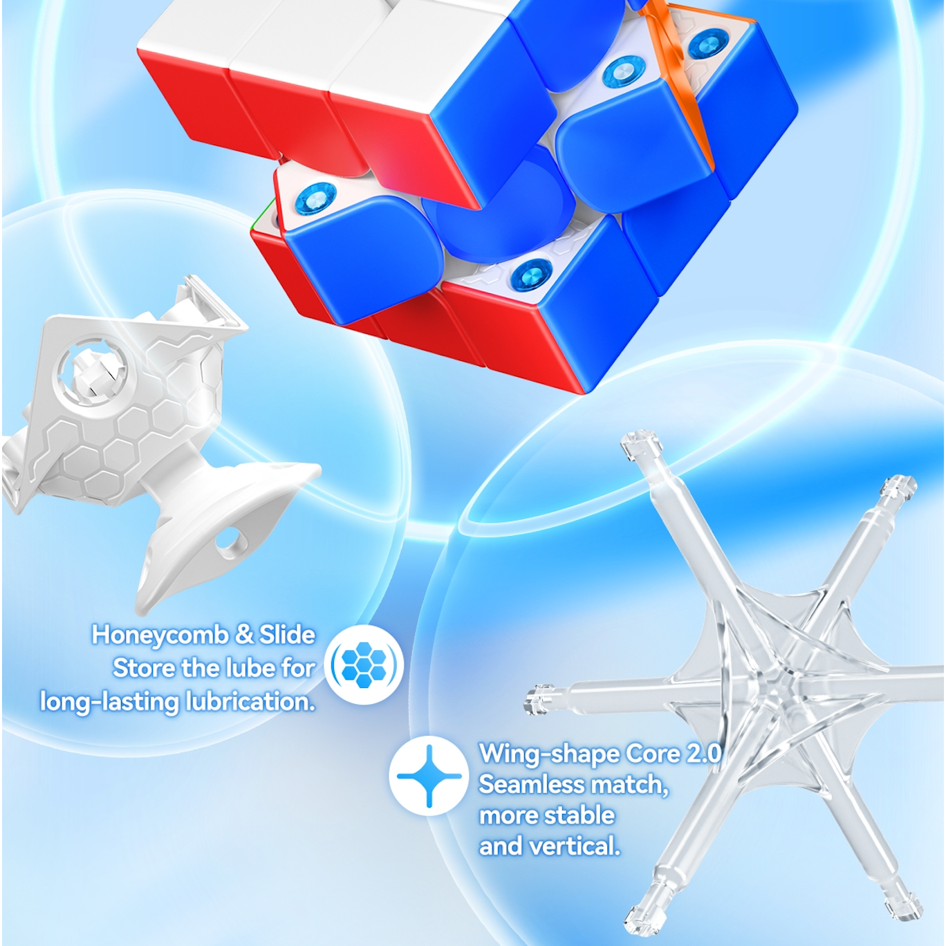 GAN 356 M E Magnetic Speedcube - Latest 2023 Release-Cubuzzle