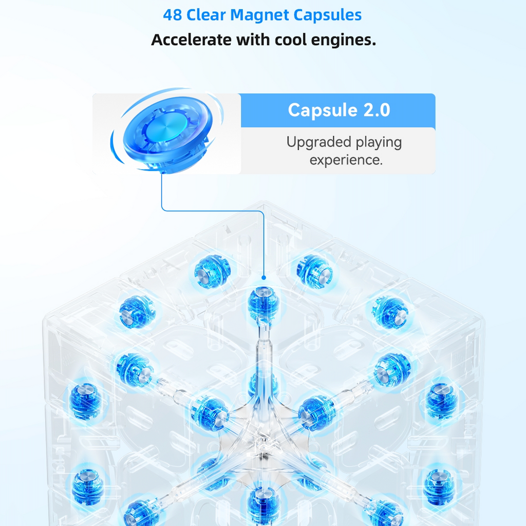 GAN 356 M E Magnetic Speedcube - Latest 2023 Release-Cubuzzle