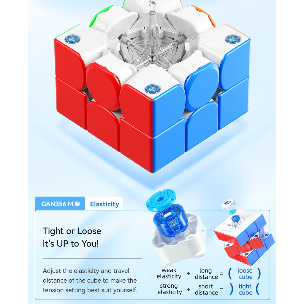 GAN 356 M E Magnetic Speedcube - Latest 2023 Release-Cubuzzle