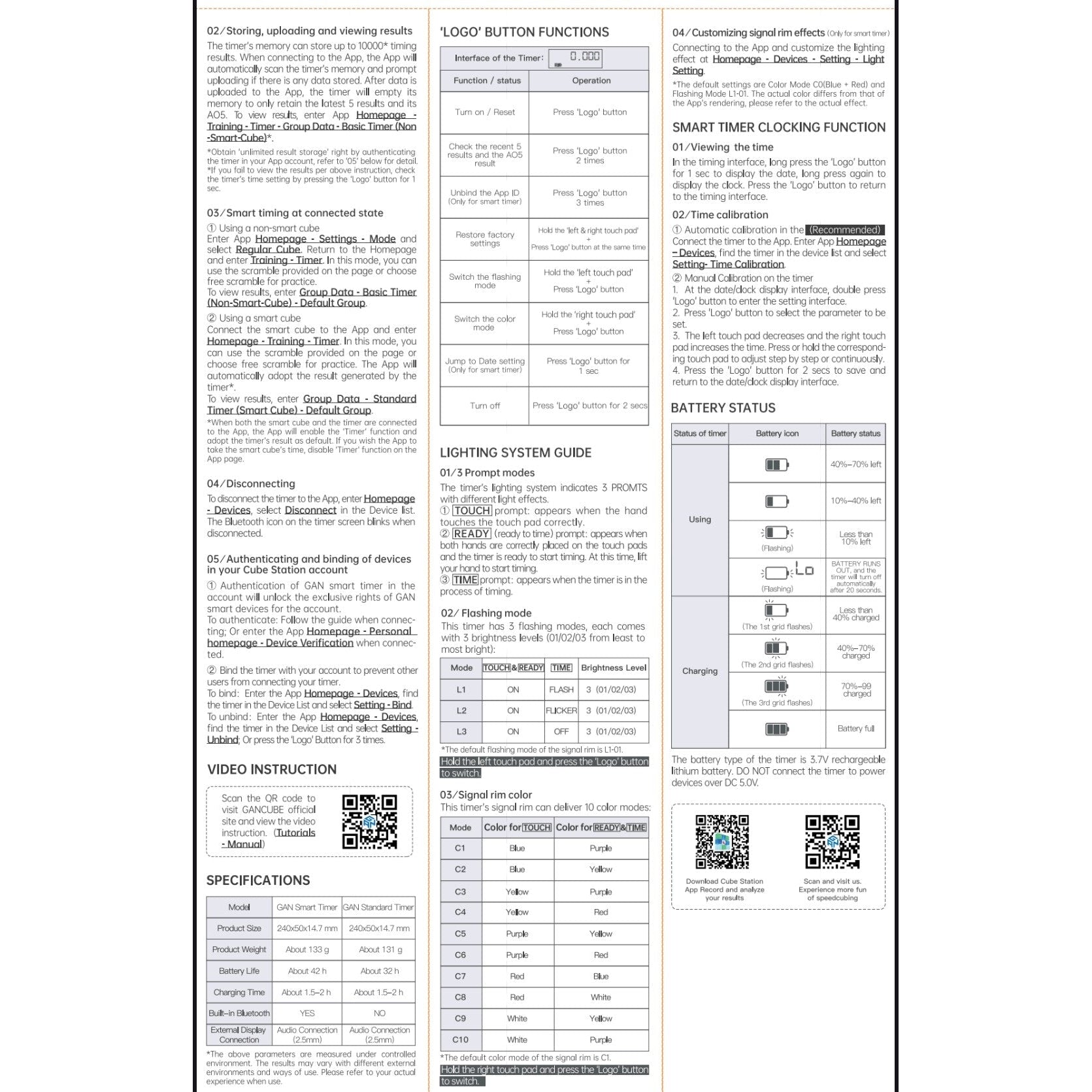 GAN Halo Smart Timer - Bluetooth Timer for Speed Cube-Cubuzzle