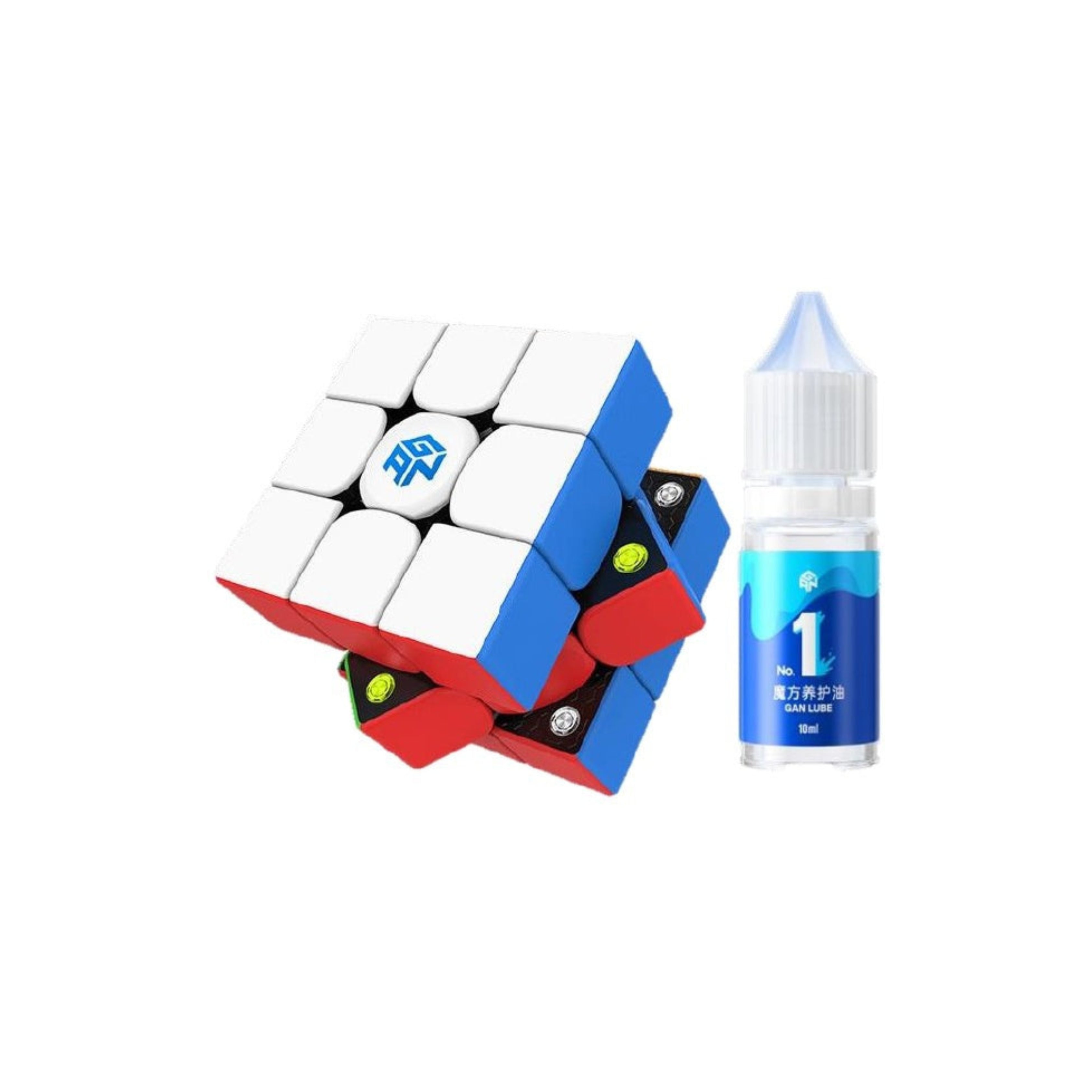 356 M Standard & Lube Combo Pack-Includes: GAN 356 M Std 3x3 Magnetic Speedcube & GAN Lube 1 - Maintenance-Cubuzzle