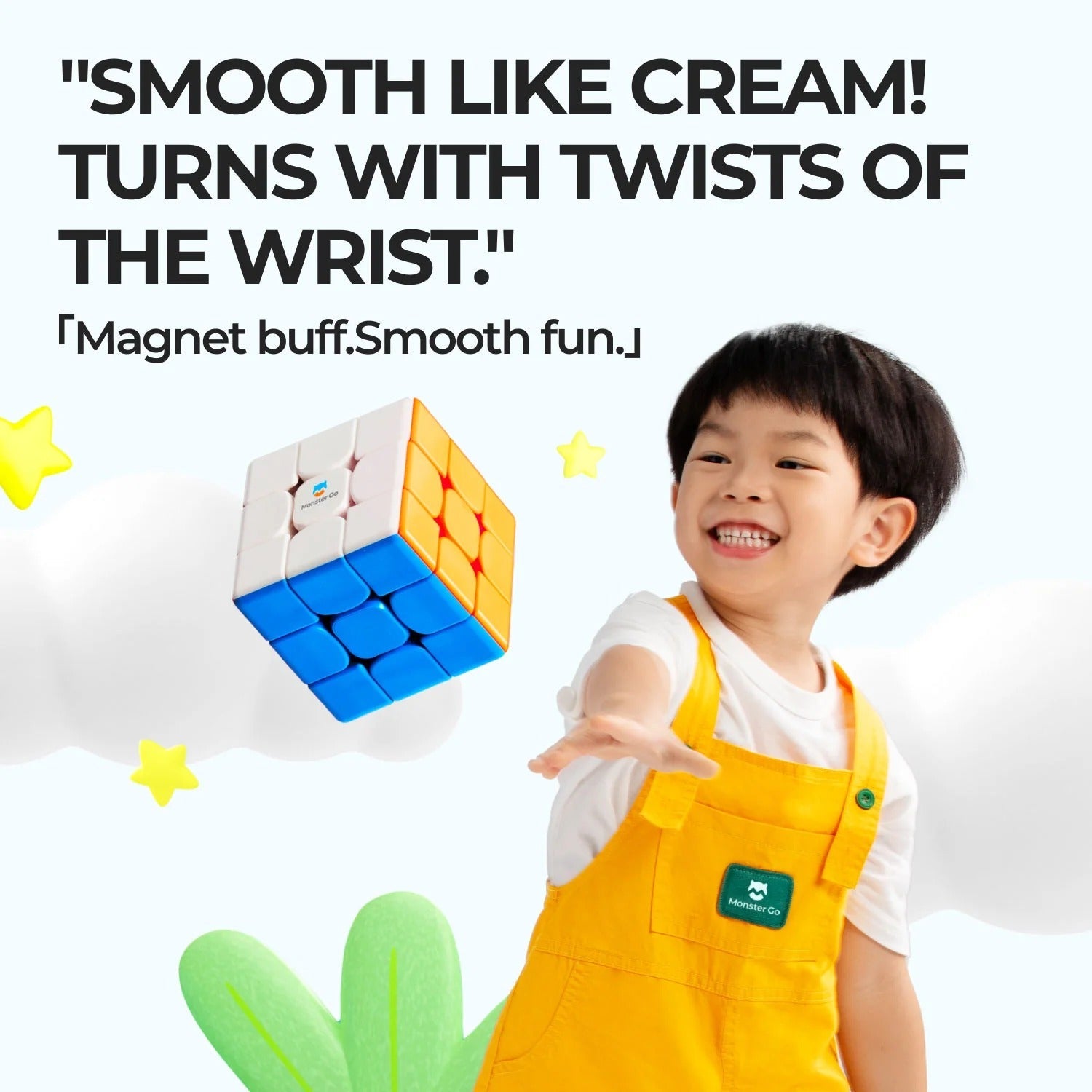 Gan Monster Go MG 352 Mini 3X3 Magnetic Cube 5.2 cm - Latest 2024